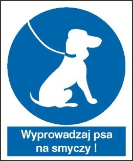 Znak Nakaz wyprowadzania psa na smyczy