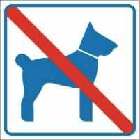 Znak 19 Zakaz wstępu ze zwierzętami 100x100 PB